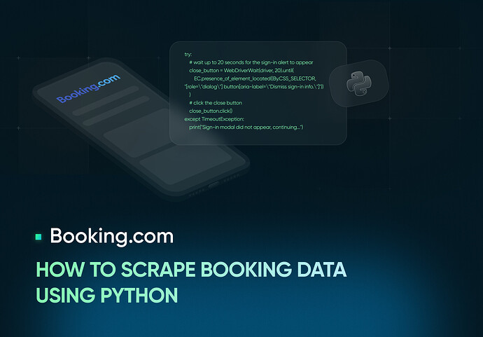 How to scrape Booking.com data using Python