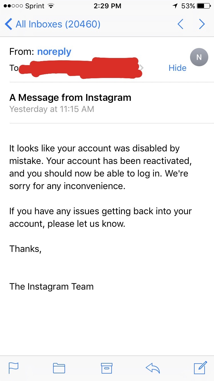 Question Recovering My Deactivated Instagram Account Instagram Marketing Mp Social