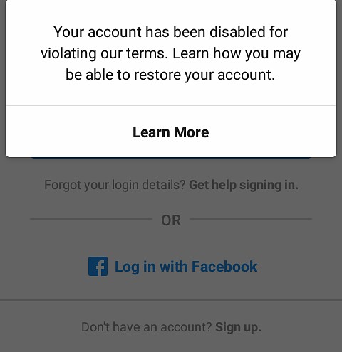 How to get disabled instagram account back